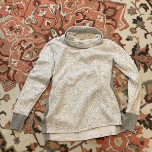 RBX Cowl Neck Tunic Pullover - Herringbone Heather